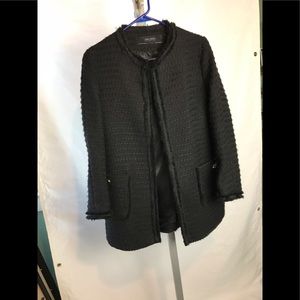 Zara black nubby sz L jacket